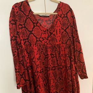 Zara snake print dress